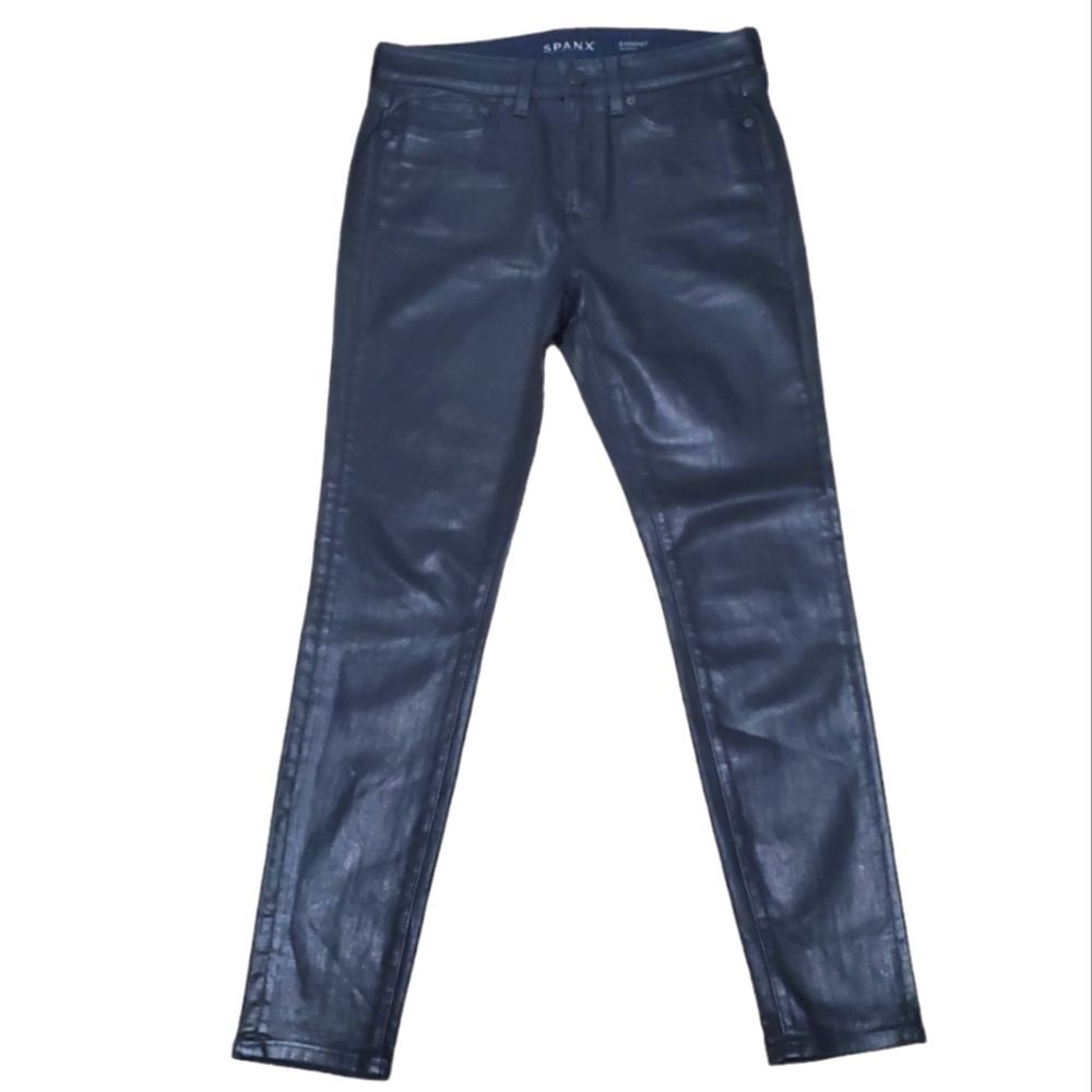 SPANX Leather Look Wax Jeans Black 29